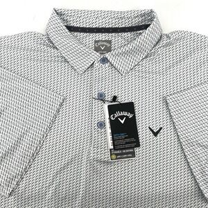 Callaway Opti-Dri Men's Polo Shirt XL NWT $80 Bird Print Micro Pattern Golf